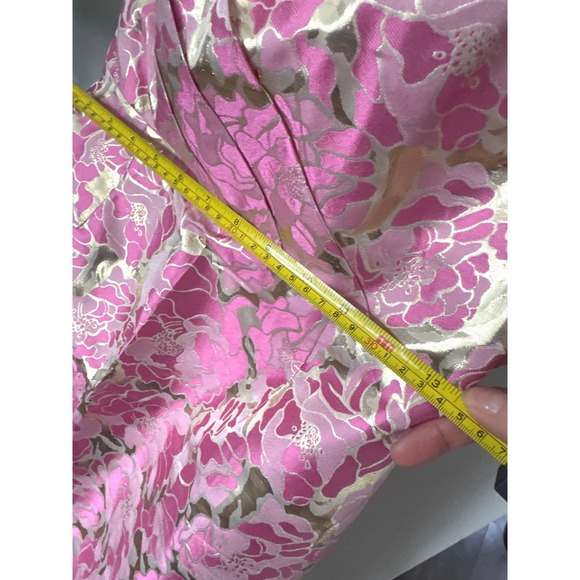 Lilly Pulitzer Raya strapless dress metallic Pirates Boutonniere jacquard size 2 - Picture 7 of 12